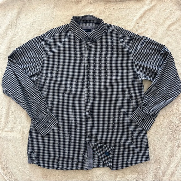 BLU by Polifroni Other - BLU by Polifroni Button Down Dress Shirt Blue Check Size XL